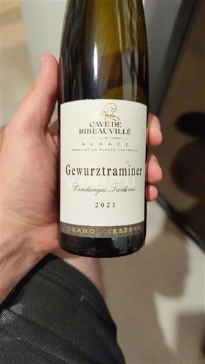 Alsasko Gewürztraminer Vendanges Tardives Cave de Ribeauvillé Grand Réserve 2021