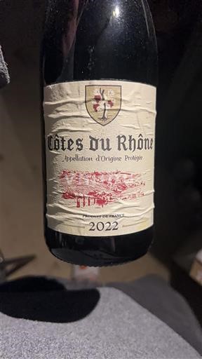 Wijnen Rouge sec C 2022 Frankrijk Rhônevallei Côtes-du-rhône AOC