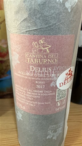 Kampanja Aglianico del Taburno Cantina del Taburno Delius 2017