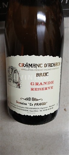 Alsace Crémant d'Alsace Domaine Freud Grande Réserve Non-Vintage