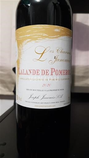 Bordeaux Lalande-de-Pomerol Joseph Janoueix Les Charmes de Janoueix 2020