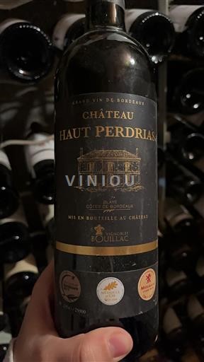 Bordeaux Blaye-Côtes-de-Bordeaux Château Haut Perdrias 2016