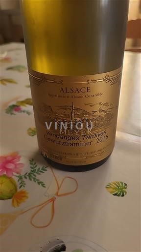 Alsacia Vendanges Tardives Meyer Vendanges Tardives Gewurztraminer 2016