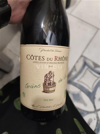Rhônedalen Côtes du Rhône Pinatel Frère Grains de Vie 2019