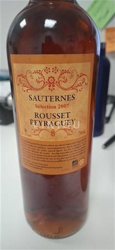 Bordeaux Sauternes Rousset-Peyraguey Sélection 2007