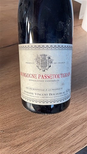 Bourgondië Bourgogne-passetoutgrain Domaine Vincent Bouzereau 2015