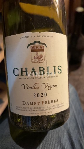 Bourgogne Chablis Domaine Dampt Frères Vieilles Vignes 2020