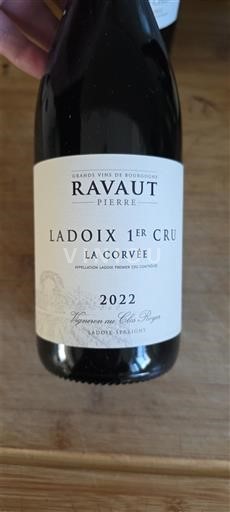Vin Rouge sec La Corvée Ravaut Pierre 2022 France Bourgogne Ladoix AOC Premier Cru