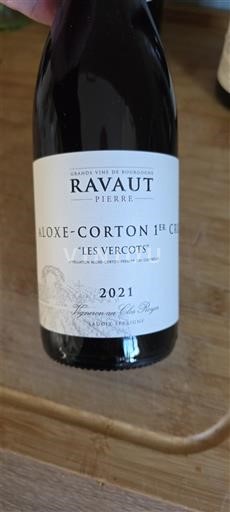 Burgundy Aloxe-Corton Premier Cru Pierre Ravaut Les Vercots 2021