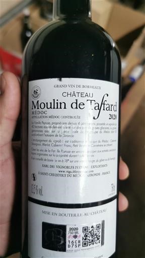 Bordeaux Médoc Château Moulin de Tafard 2020
