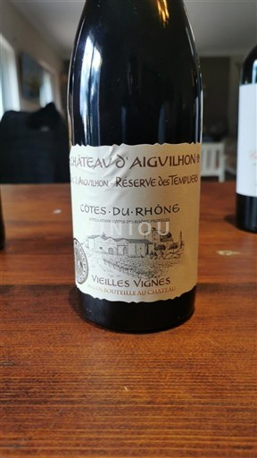 Rhônedalen Côtes du Rhône Château Aiguilhon Réserve des Templiers Vieilles Vignes Icke årgångsbetecknad