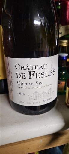 Wines Blanc sec La Chapelle Vieilles Vignes Château Fesles 2016 France Loire Valley Anjou AOC