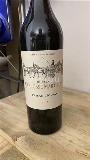 Bordeaux Pessac-Léognan Château Carrosse Martillac 2018