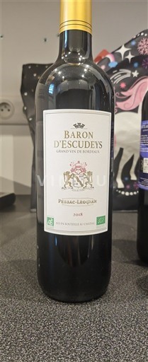 Bordeaux Pessac-Léognan Baron d'Escudeys 2018
