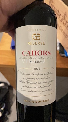 Lounais-Ranska Cahors Gérard Bertrand Réserve 2022