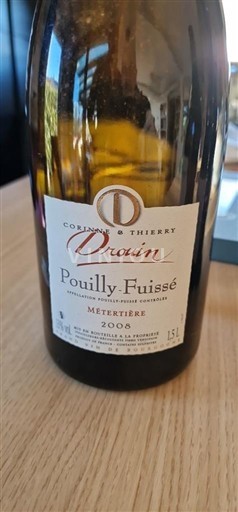Bourgondië Pouilly-fuissé Corinne & Thierry Drouin Métrière 2008
