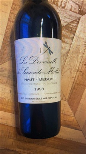 Bordeaux Haut-Médoc Sociando-Mallet La Demoiselle de Sociando-Mallet 1998