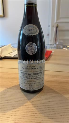 Rượu vang Rouge sec Les Mondes Rondes Domaine Poulleau Père & Fils 2008 Pháp Bourgogne Côte-de-beaune AOC