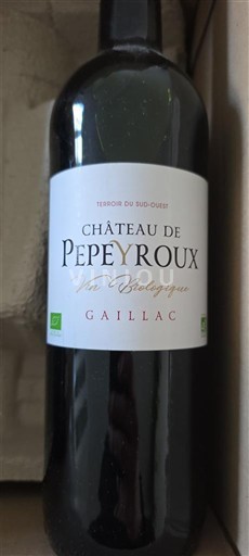 Tây Nam Gaillac Château Pepeyroux Vin Biologique 2018
