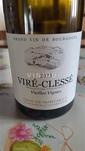 Vine Blanc sec Vieilles Vignes Cave de Martailly 2023 Frankrig Bourgogne Viré-clessé AOC