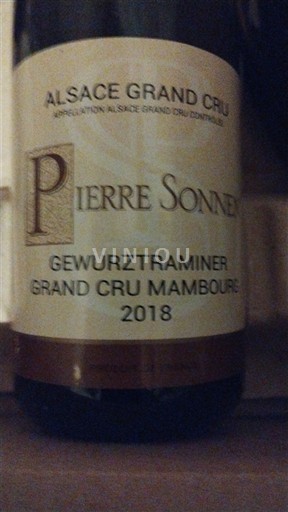 Elzas Alsace Grand Cru Grand Cru Pierre Sonnen Gewurztraminer Grand Cru Mambourg 2018