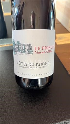 Rhônedalen Côtes du Rhône Le Prieuré de la Maison Icke årgångsbetecknad