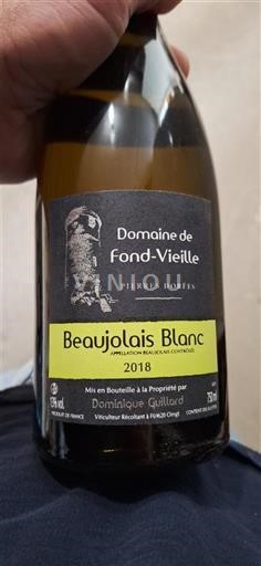 Beaujolais Không được chỉ định Domaine Fond-Vieille Pierres Dorées 2018