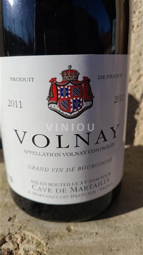 Víno Rouge sec Cave de Martailly 2011 Francie Burgundsko Volnay AOC