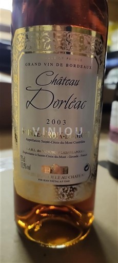 Burdeos Sainte-Croix-Du-Mont Château Dorleac 2003