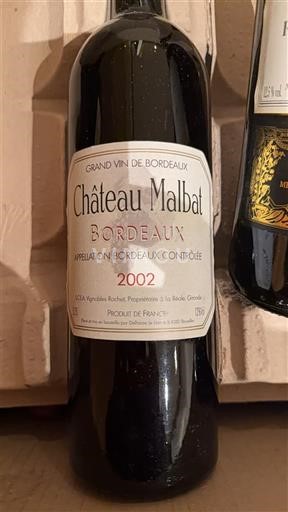 Bordeaux Château Malbat 2002