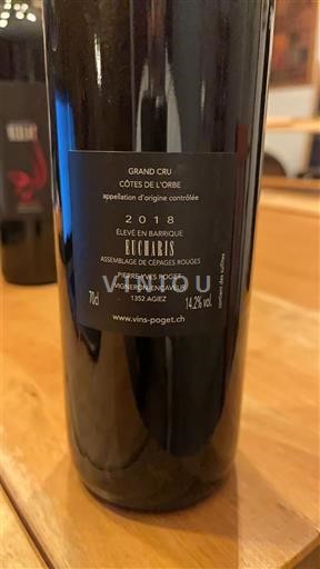 Vaud Côtes de l'Orbe AOC Grand Cru Pierre-Yves Poget Eucharís 2018