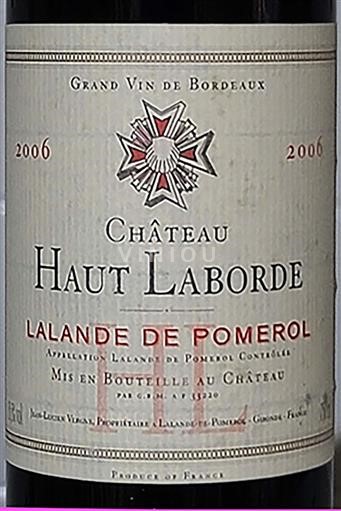 Bordeaux Lalande-de-Pomerol Château Haut Laborde 2006