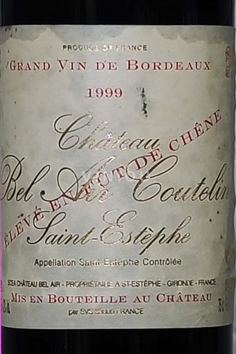 Bordeaux Saint-Estèphe Château Bel Air Coutelin 1999