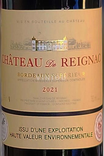 Bordeaux Bordeaux Supérieur Château Reignac 2021