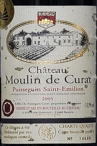 Burdeos Puisseguin-saint-émilion Château Moulin de Curat N°14649 2005
