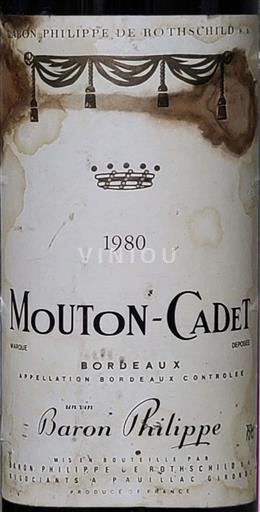 Bordeaux Mouton Cadet Rothschild 1980