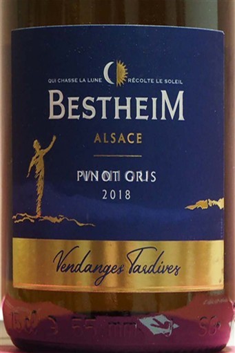 Alsace Pinot xám Vendanges Tardives Bestheim Pinot Gris 2018