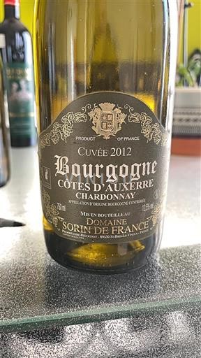 Loirevallei Côtes-d'Auvergne Domaine Sorin De France 2012