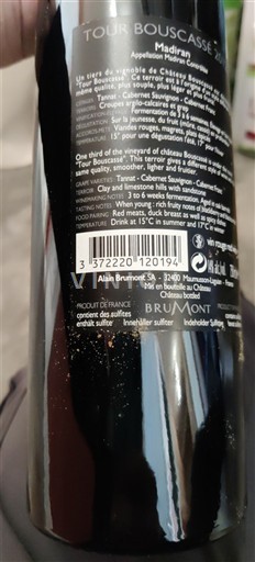 Tây Nam Madiran Château Bouscassé Tour Bouscassé Không niên vụ