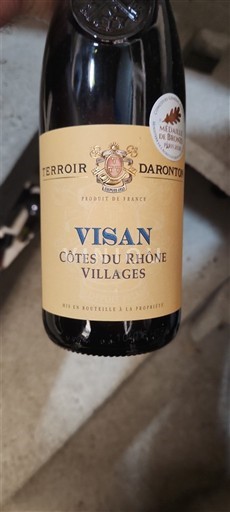 Wijnen Rouge sec Terroir Daronton 2019 Frankrijk Rhônevallei Côtes-du-rhône-villages AOC