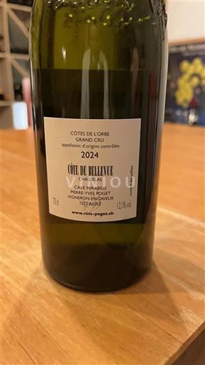 Vaud Côtes de l'Orbe AOC Grand Cru Côté de Bellevue Chasselas 2024