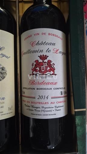 Burdeos Bordeaux Château Guillemin le Lugat 2014