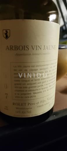 Jura Arbois Rolet Père et Fils Vin Jaune 2007
