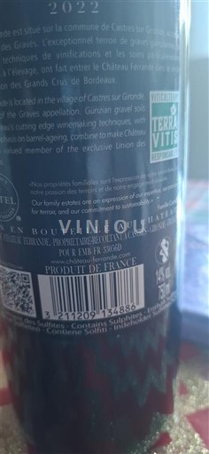 Bordeaux Pessac-Léognan Grand Cru Château Fieuzal 2022