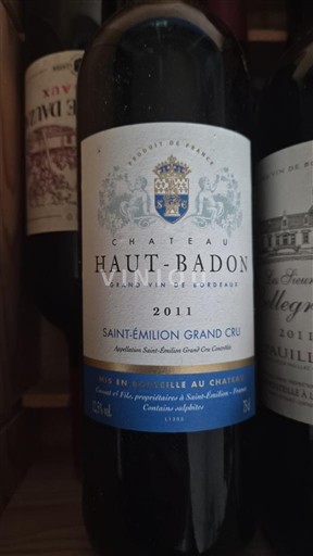 Bordeaux Saint-Émilion Grand Cru Grand Cru Château Haut-Badon 2011