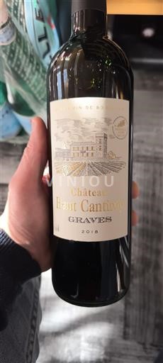 Vine Rouge sec Château Haut Cantinoy 2018 Frankrig Bordeaux Graves AOC