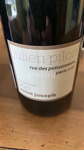 Rhône Valley Saint Joseph Julien Pilon rue des poissonniers 2023