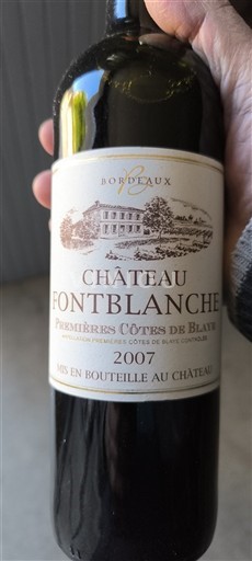 Bordeaux Ni doloceno Château Fontblanche 2007