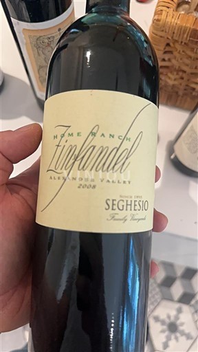 Vùng trồng nho được cấp phép California Thung lũng Alexander Seghesio Home Ranch Zinfandel 2008