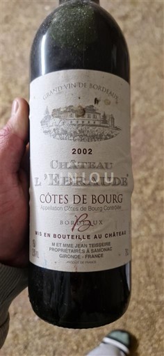Bordeaux Côtes de Bourg Château L'Hébraude 2002